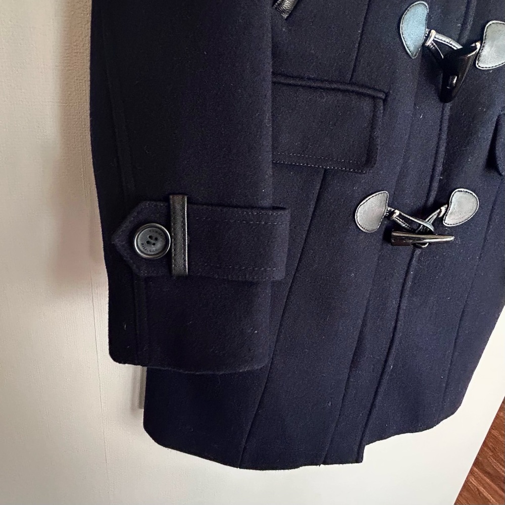 TOMMY HILFIGER Wool Duffle Coat Toggle Military Academia Winter Overcoat Size M - Picture 13 of 15